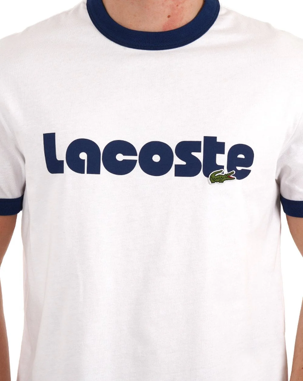 Lacoste Printed Logo T-shirt White/Blue - Image 2