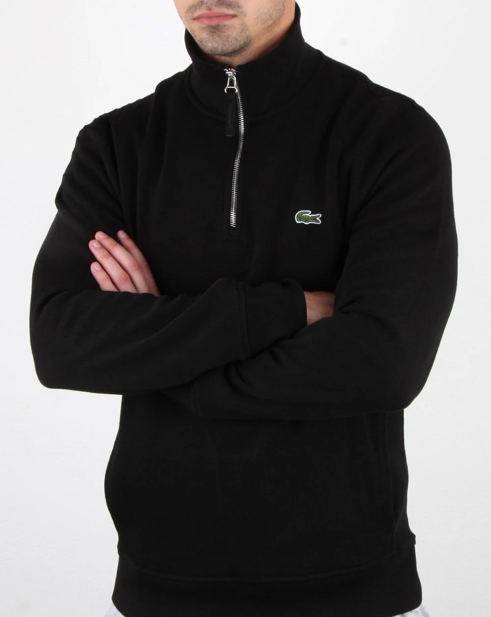 Lacoste Quarter Zip Top Black - Image 2