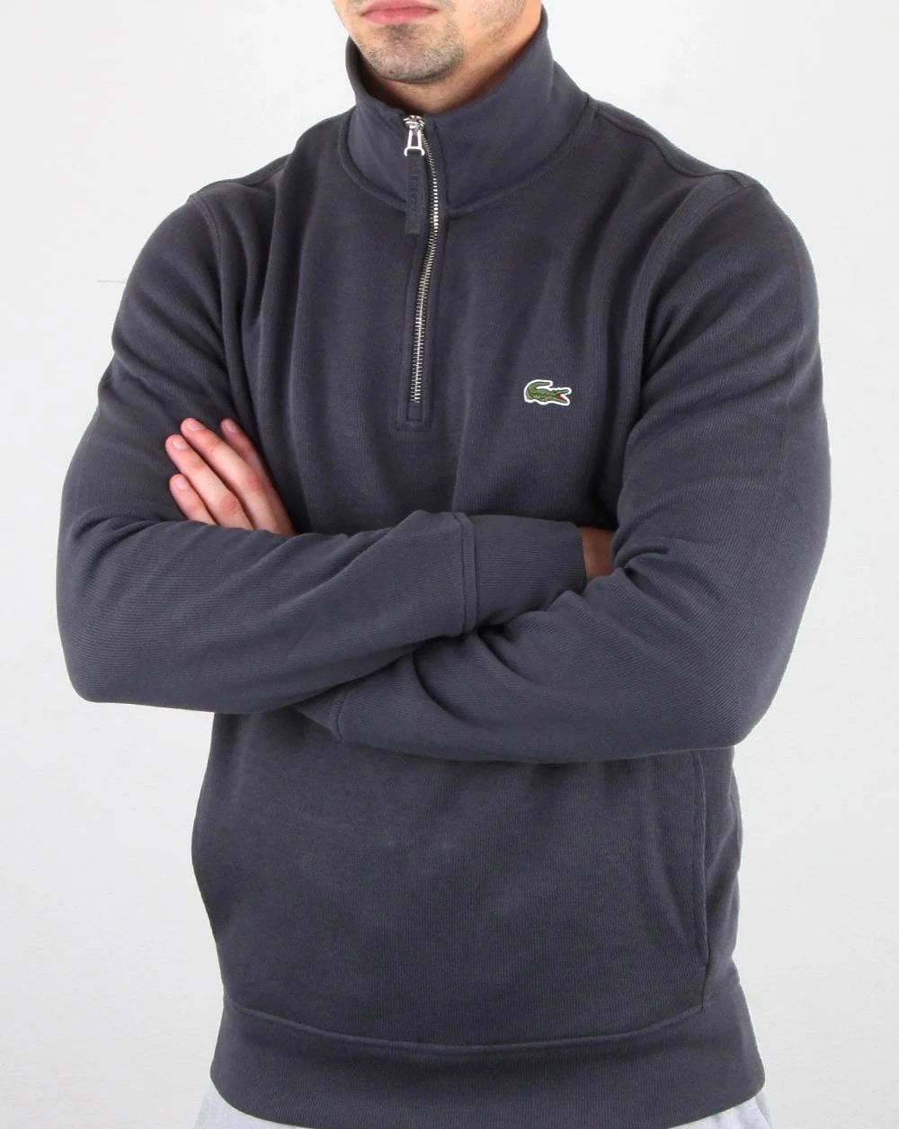 Lacoste Quarter Zip Top Graphite - Image 2