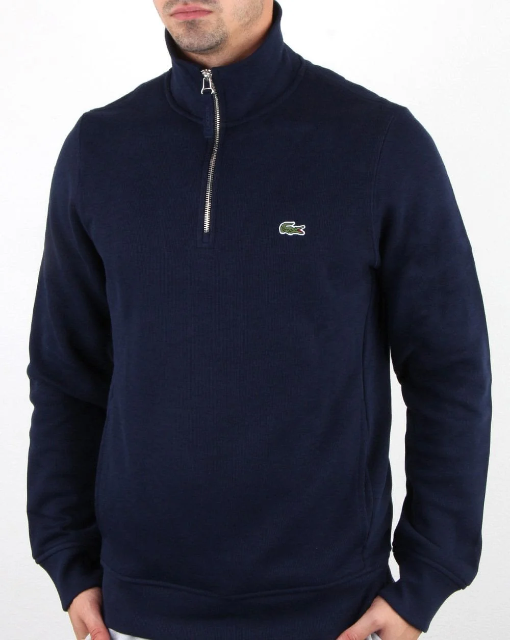 Lacoste Quarter Zip Top Navy