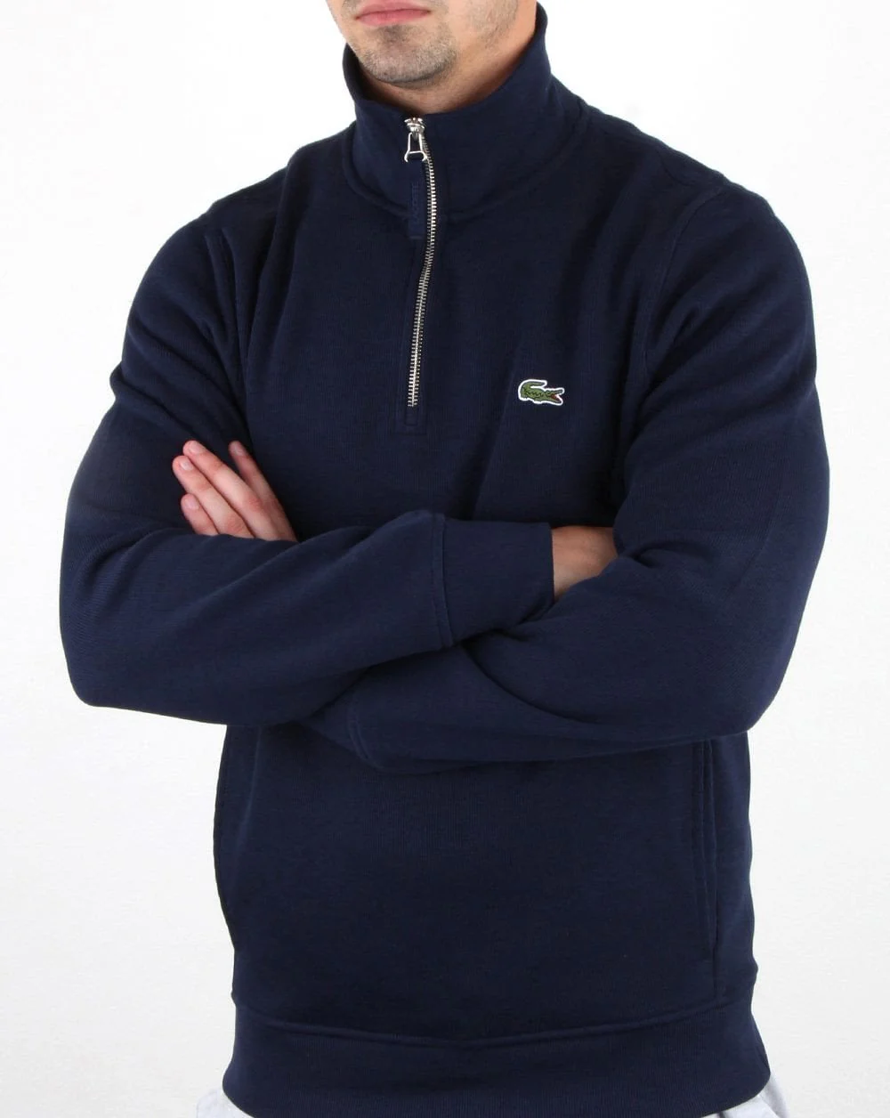 Lacoste Quarter Zip Top Navy - Image 2