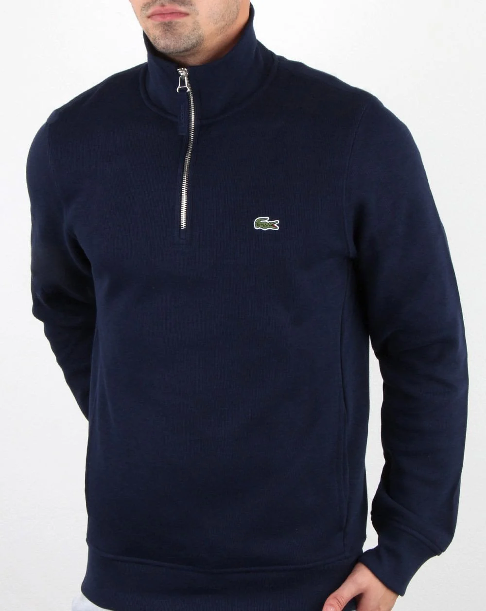 Lacoste Quarter Zip Top Navy - Image 3