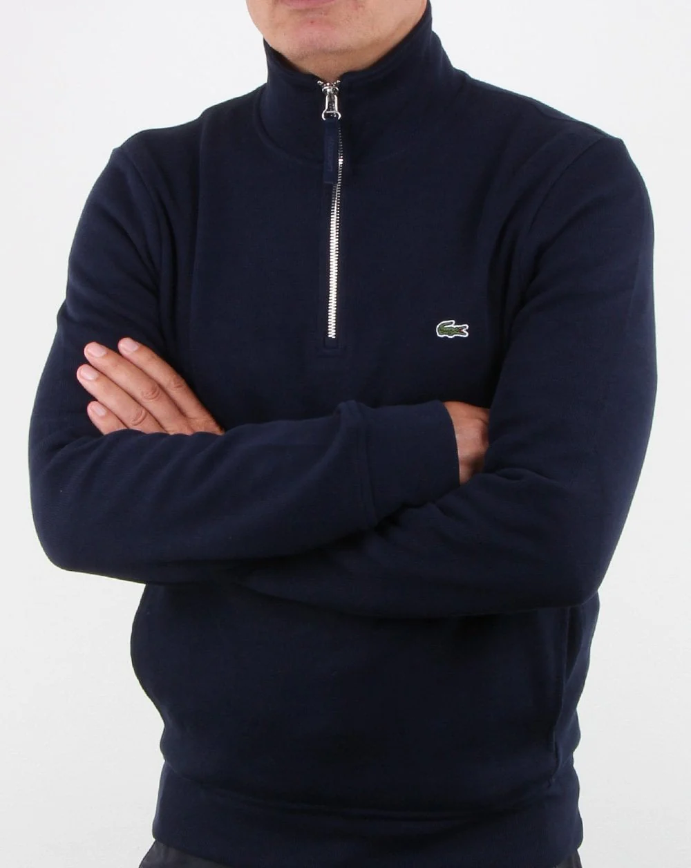 Lacoste Quarter Zip Top Navy - Image 2