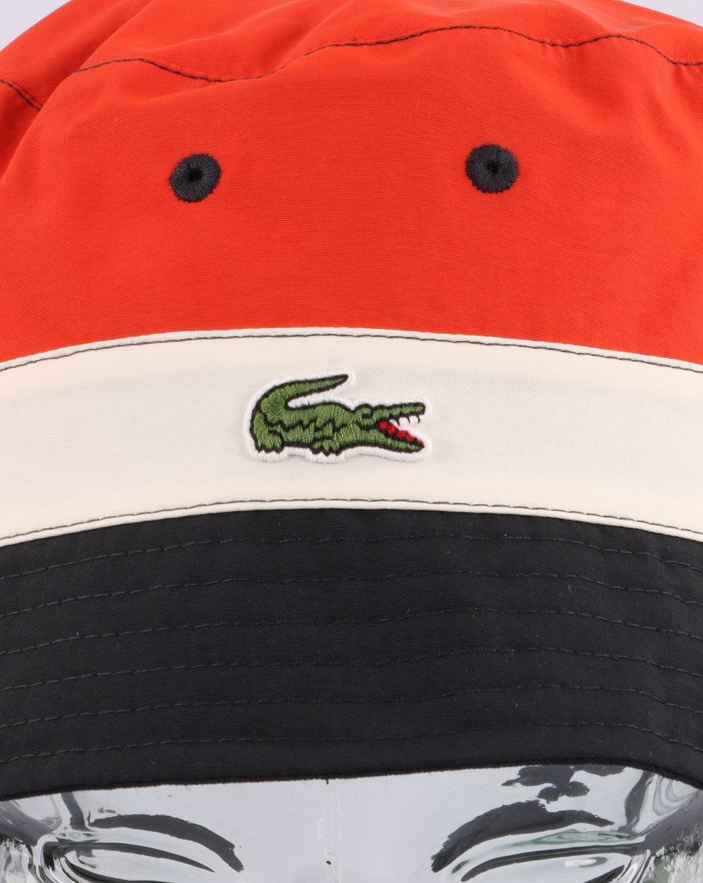 Lacoste Reversible Bucket Hat Dark Blue/Orange/Cream - Image 3