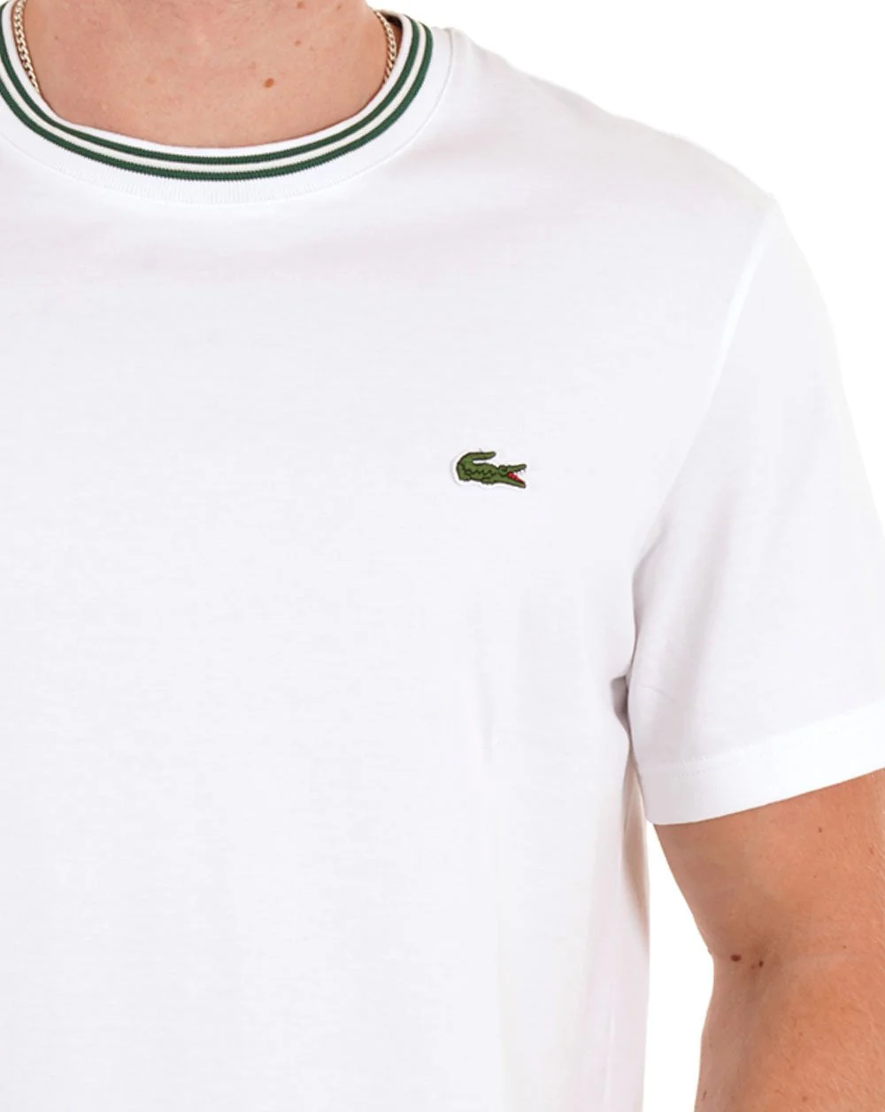 Lacoste Ringer T Shirt White - Image 2