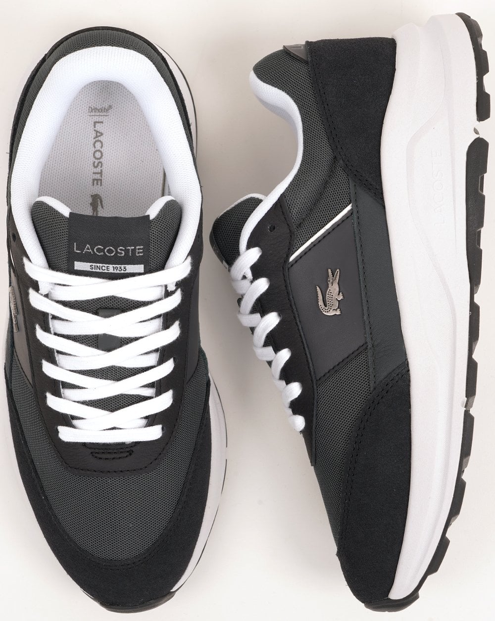 Lacoste Run Set Trainers Dark Grey/Black - Image 2