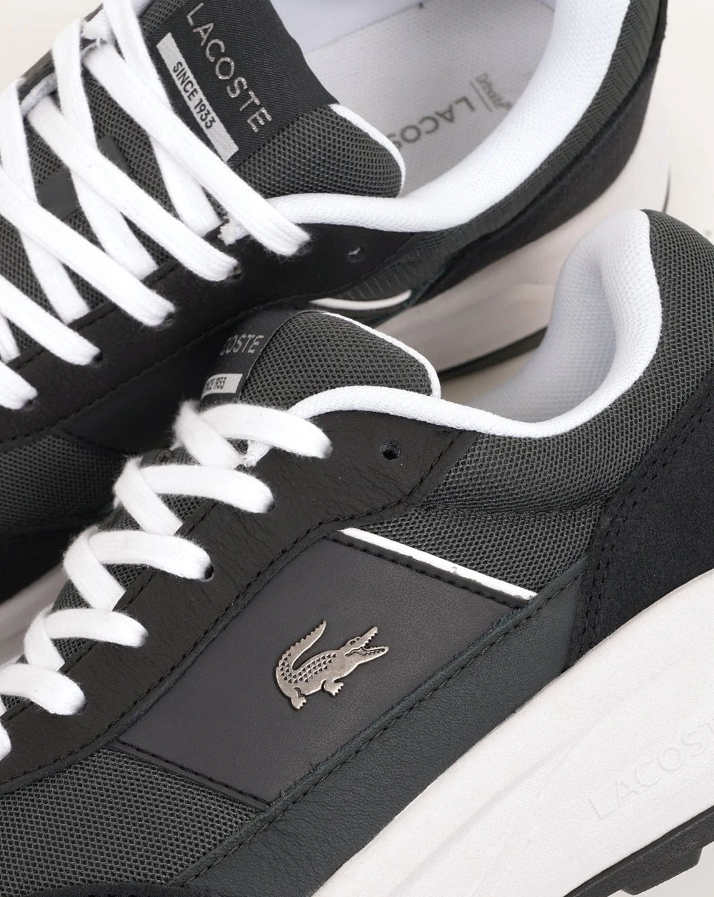 Lacoste Run Set Trainers Dark Grey/Black - Image 5