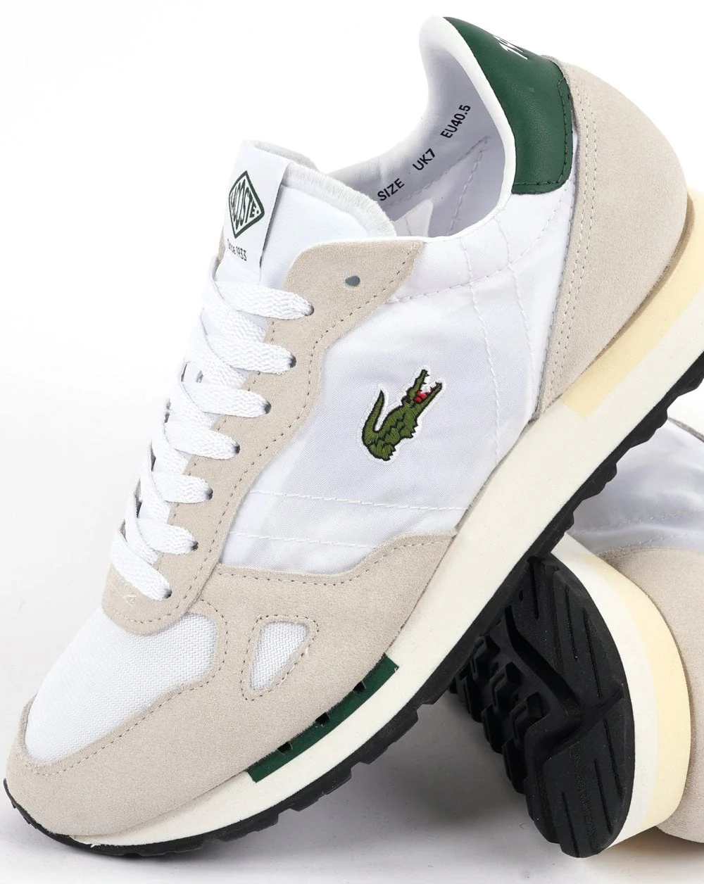 Lacoste Run Trainer White Dk Green
