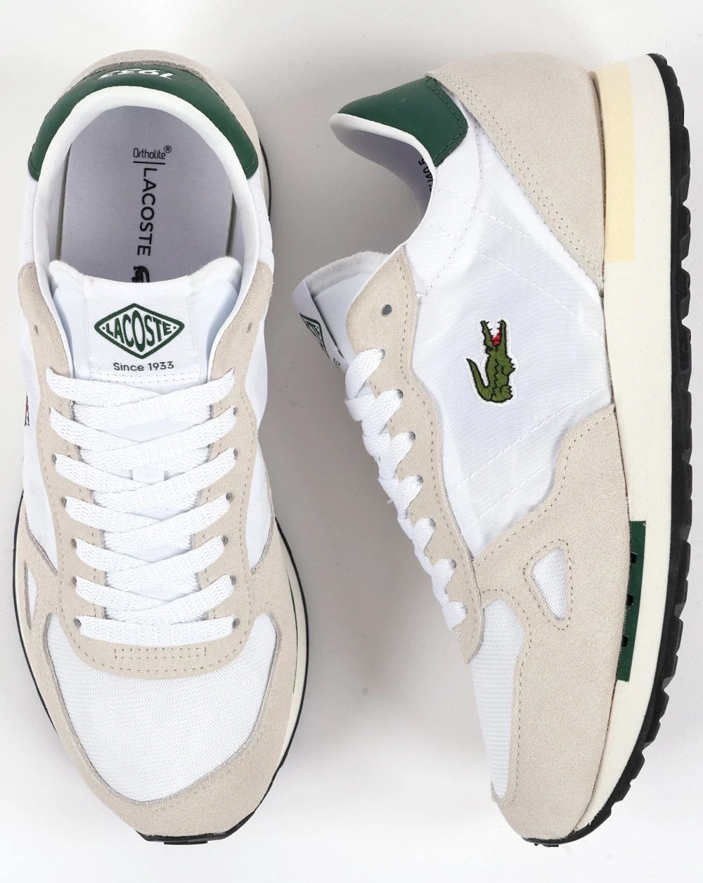 Lacoste Run Trainer White Dk Green - Image 4