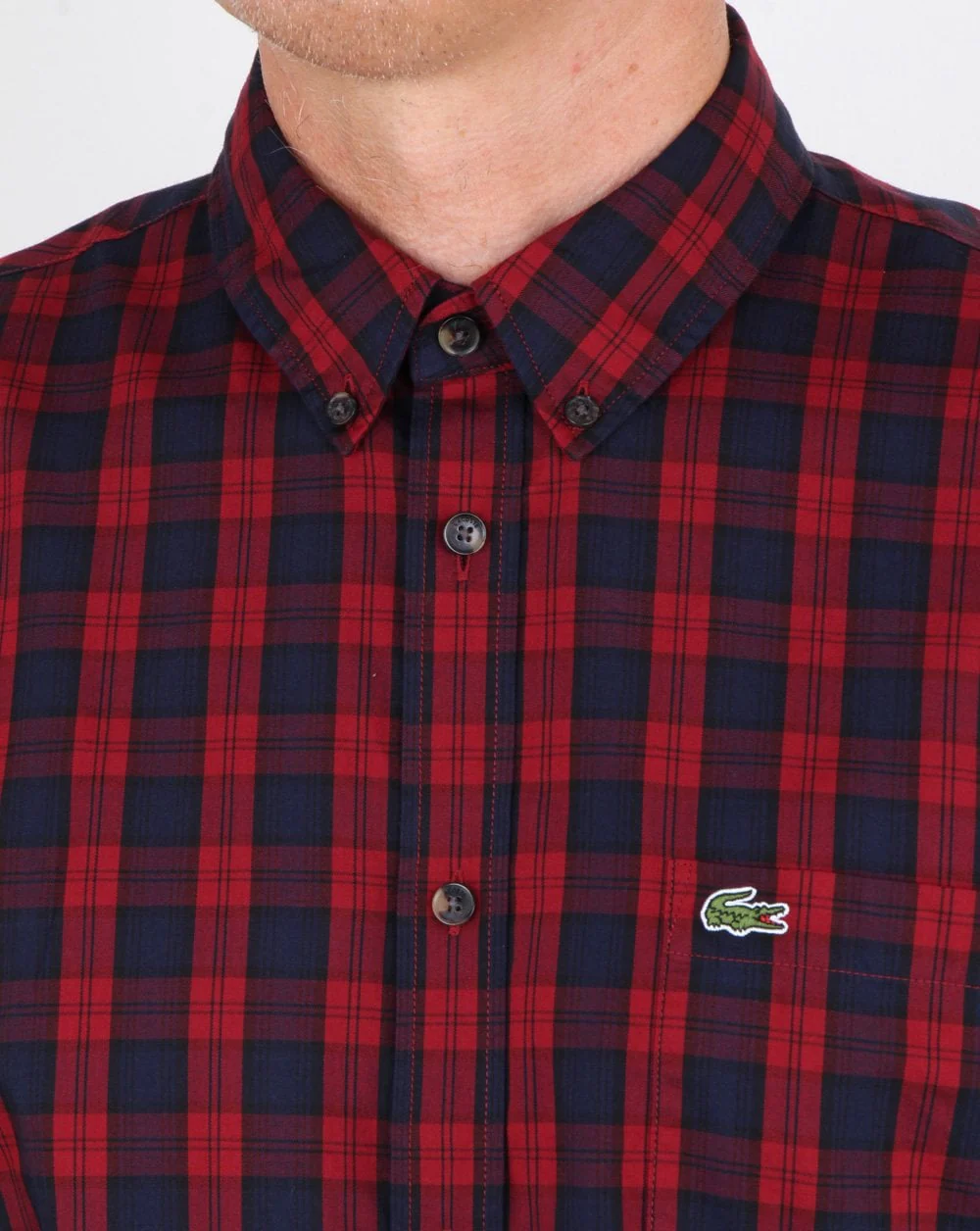Lacoste Shirt Red/Blue - Image 2