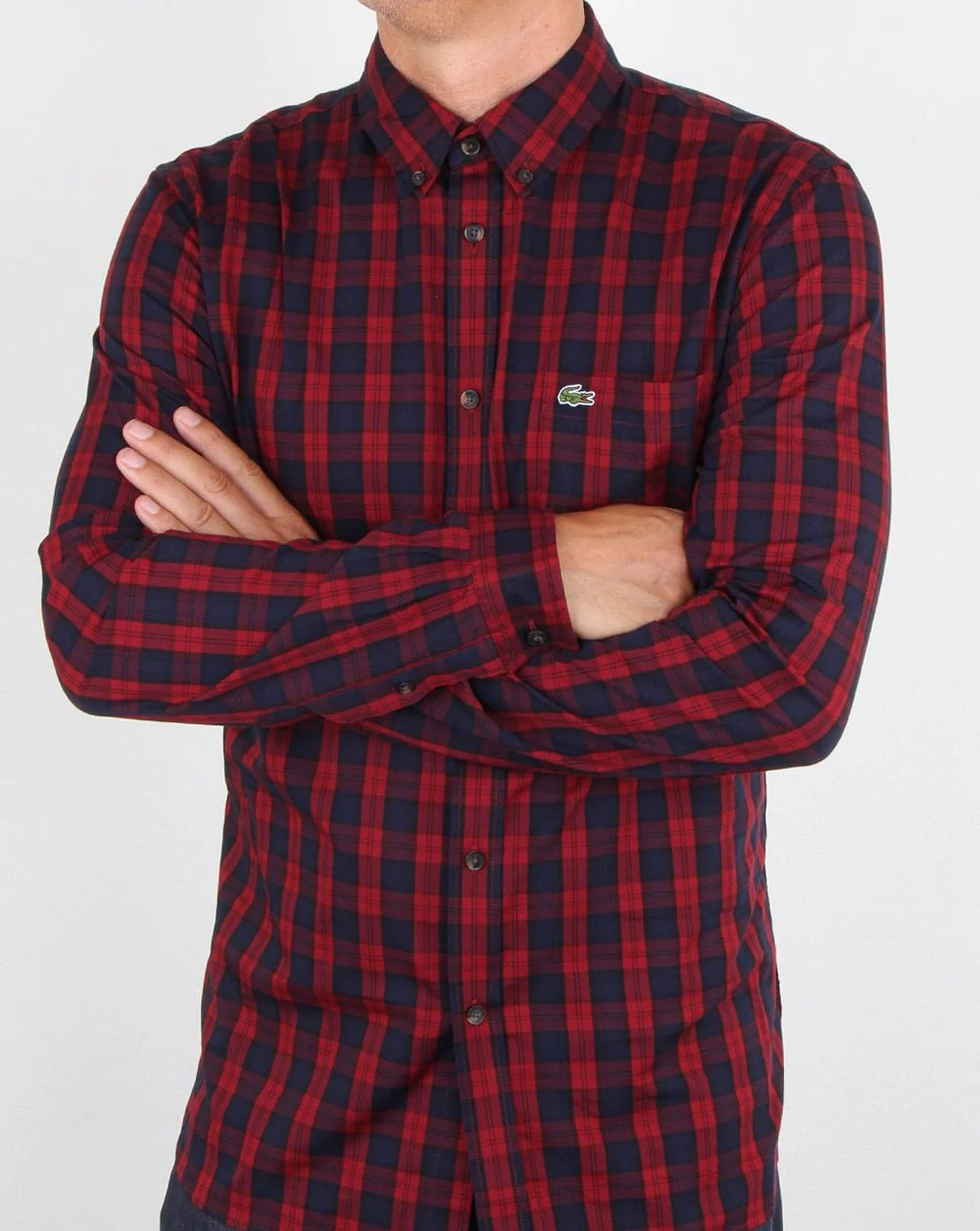 Lacoste Shirt Red/Blue - Image 3