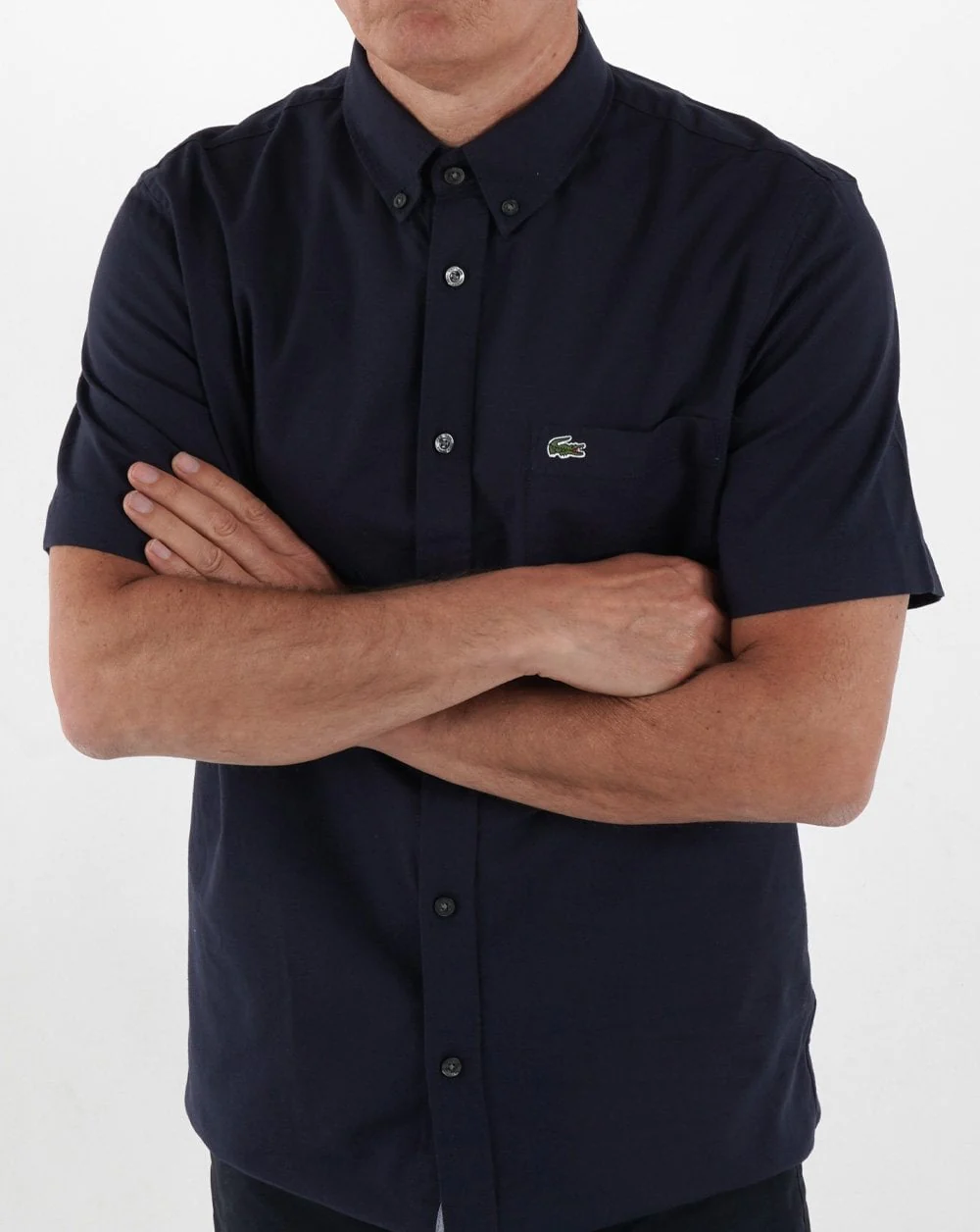 Lacoste Short Sleeve Shirt Navy - Image 3