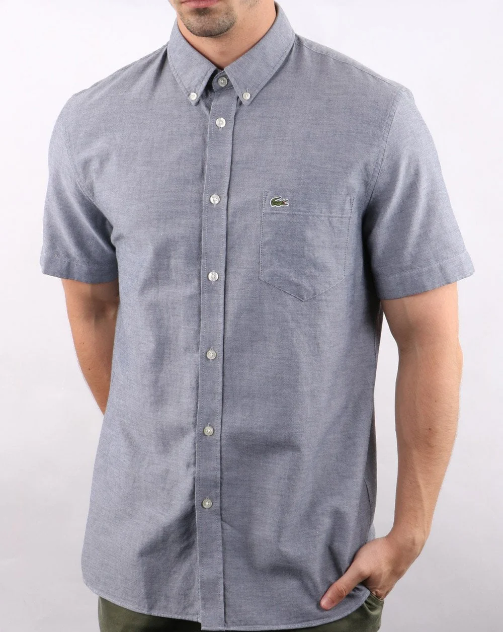Lacoste Short Sleeve Shirt Navy Marl - Image 2