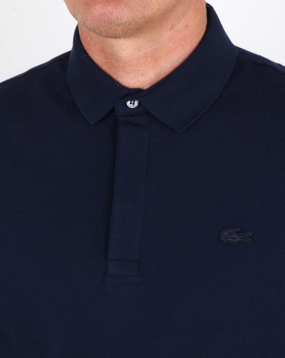 Lacoste Smarter Long Sleeve Polo Shirt Navy - Image 2