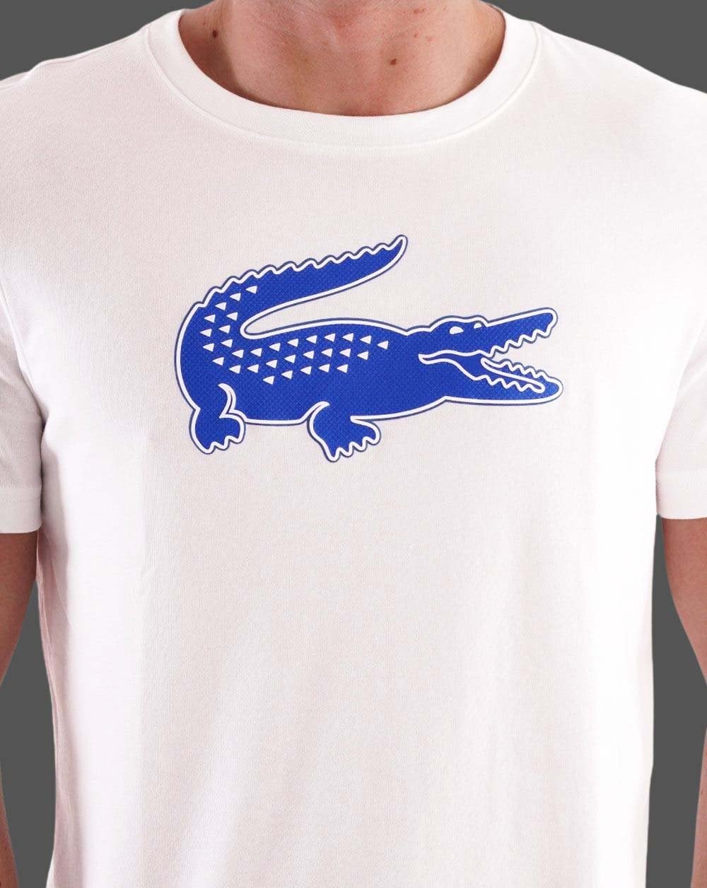 Lacoste Sport Logo T-shirt White/Blue - Image 2