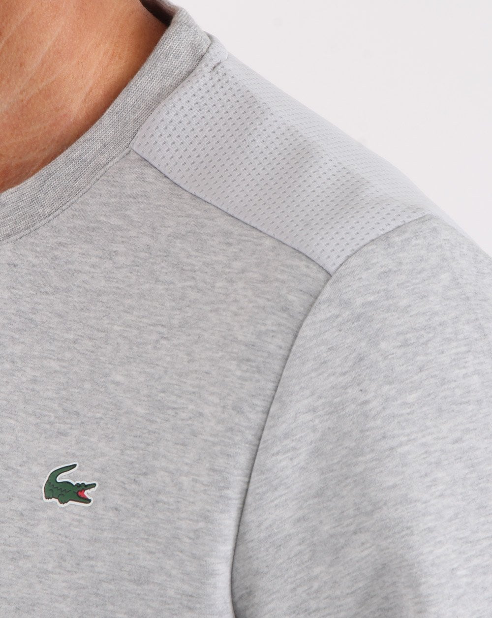Lacoste Sport Mesh Panel Sweatshirt Silver Grey - Image 4