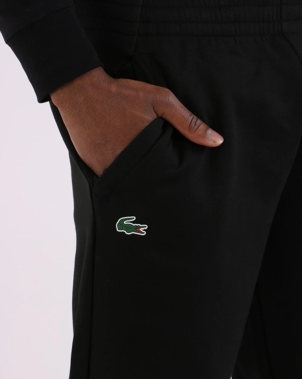 Lacoste Sport Mesh Panel Track Pants Black - Image 2