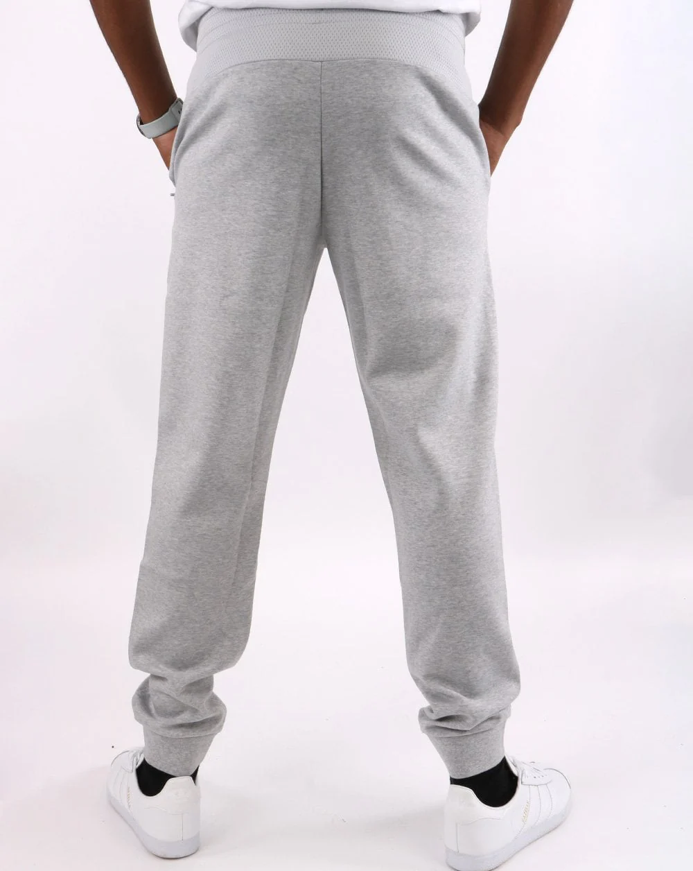 Lacoste Sport Mesh Panel Track Pants Silver Chine/Grey - Image 4