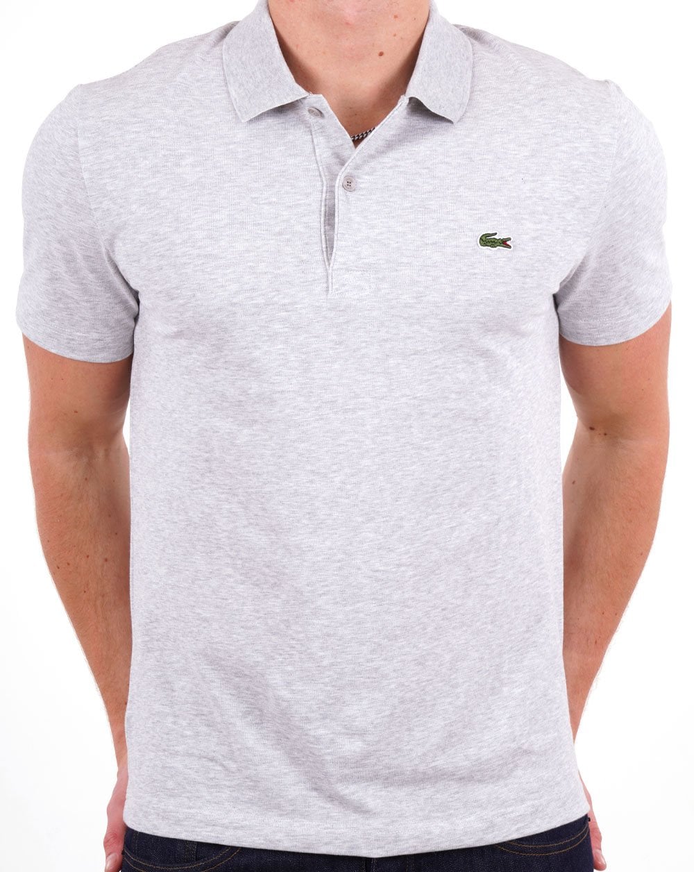 Lacoste Sport Polo Shirt Silver Chine - Image 3