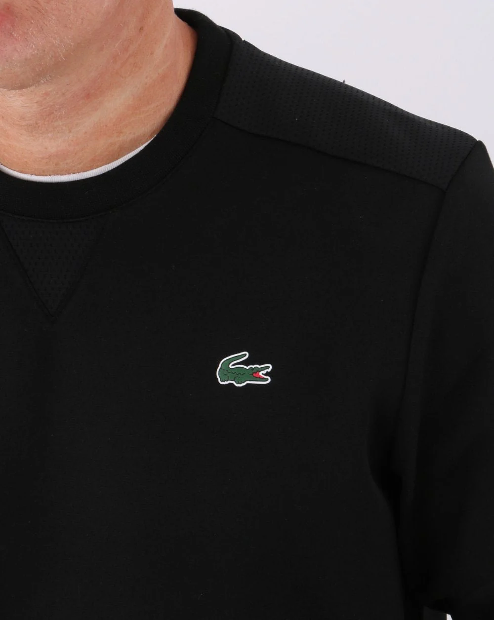 Lacoste Sports Mesh Panel Sweatshirt Black - Image 2
