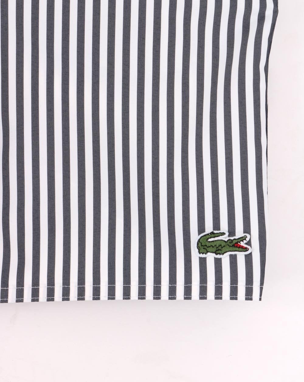 Lacoste Stripe Swim Shorts Navy/White - Image 2
