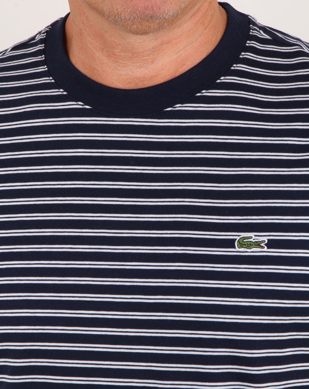 Lacoste Stripe T-shirt Navy/White - Image 2