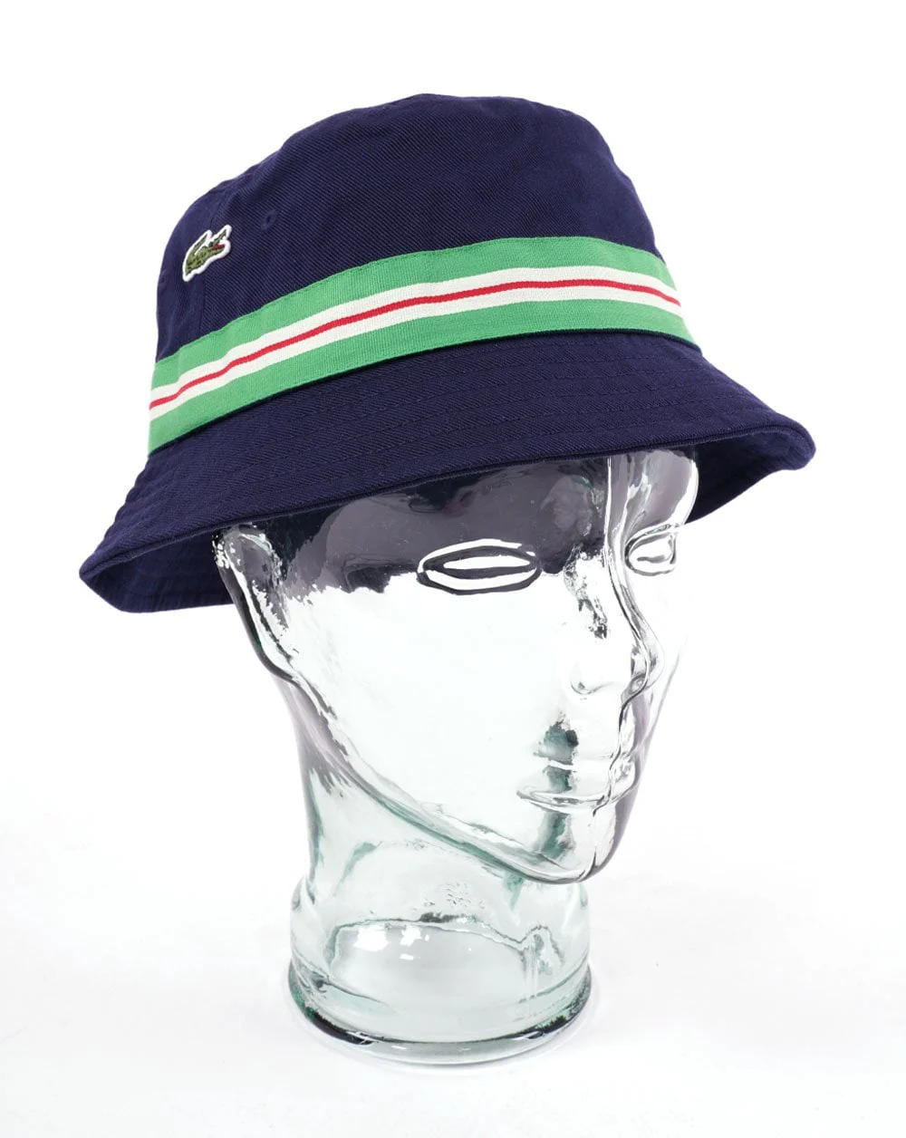 Lacoste Striped Bucket Hat Navy - Image 2