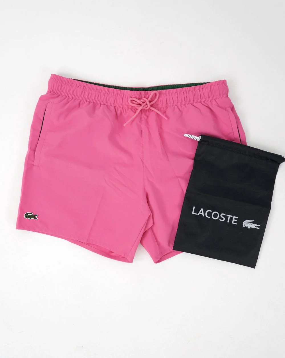 Lacoste Swim Shorts Hot Pink/Green - Image 4