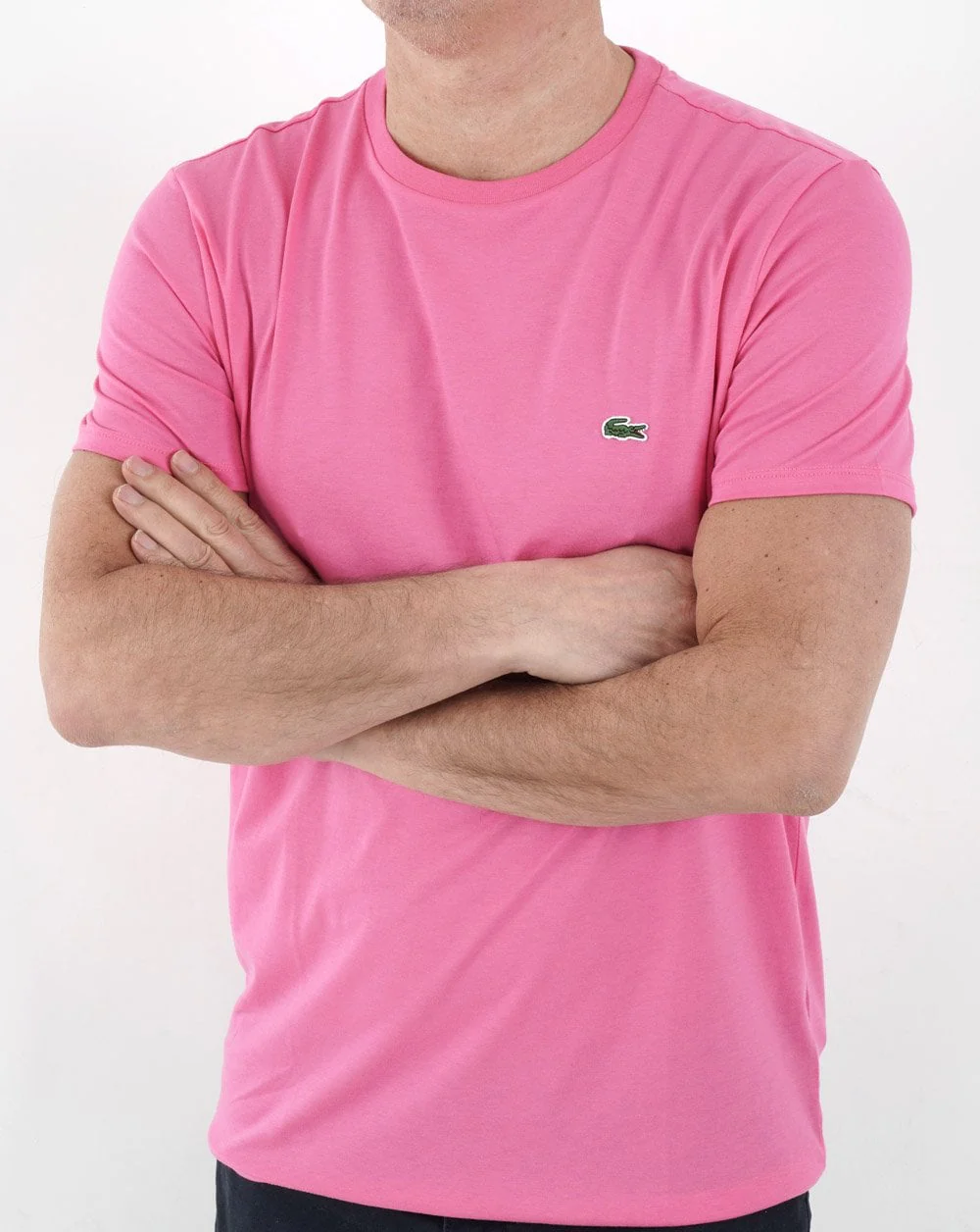 Lacoste T Shirt Hot Pink - Image 3