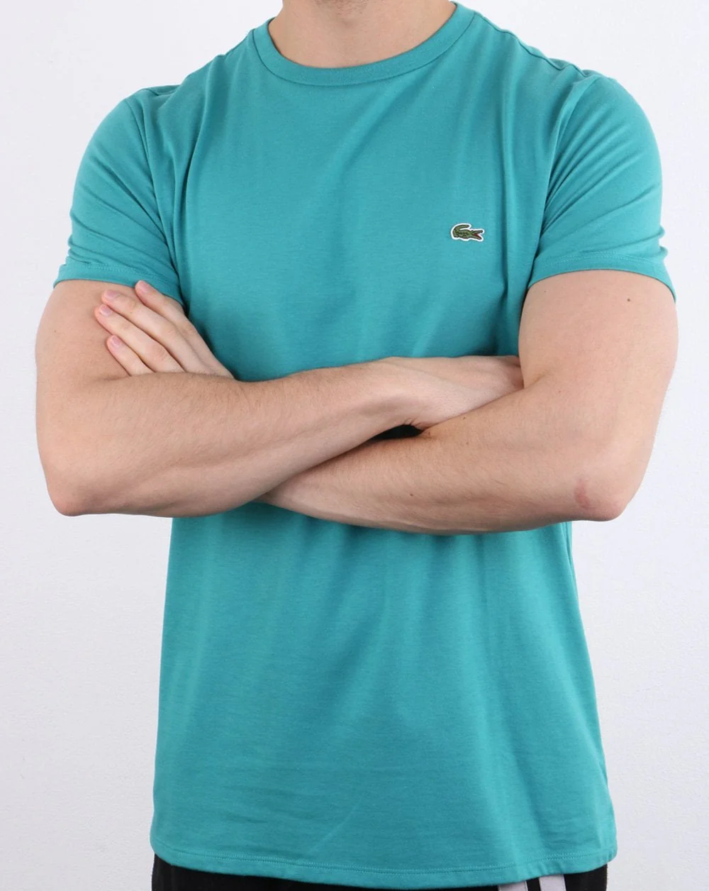 Lacoste T-shirt Turq Blue - Image 3