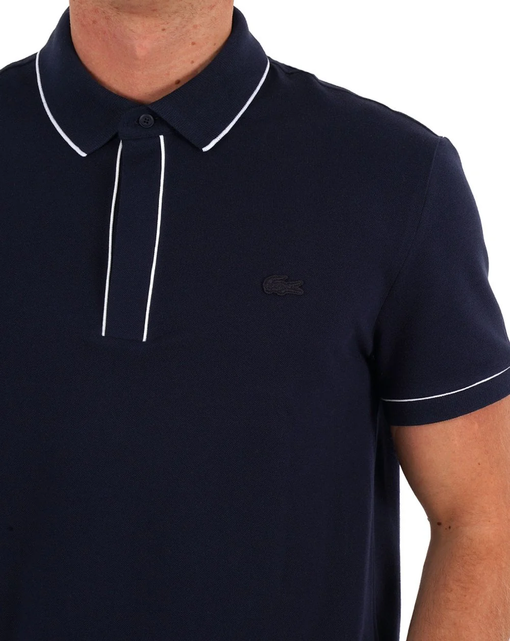 Lacoste Tipped Polo Shirt Navy - Image 2