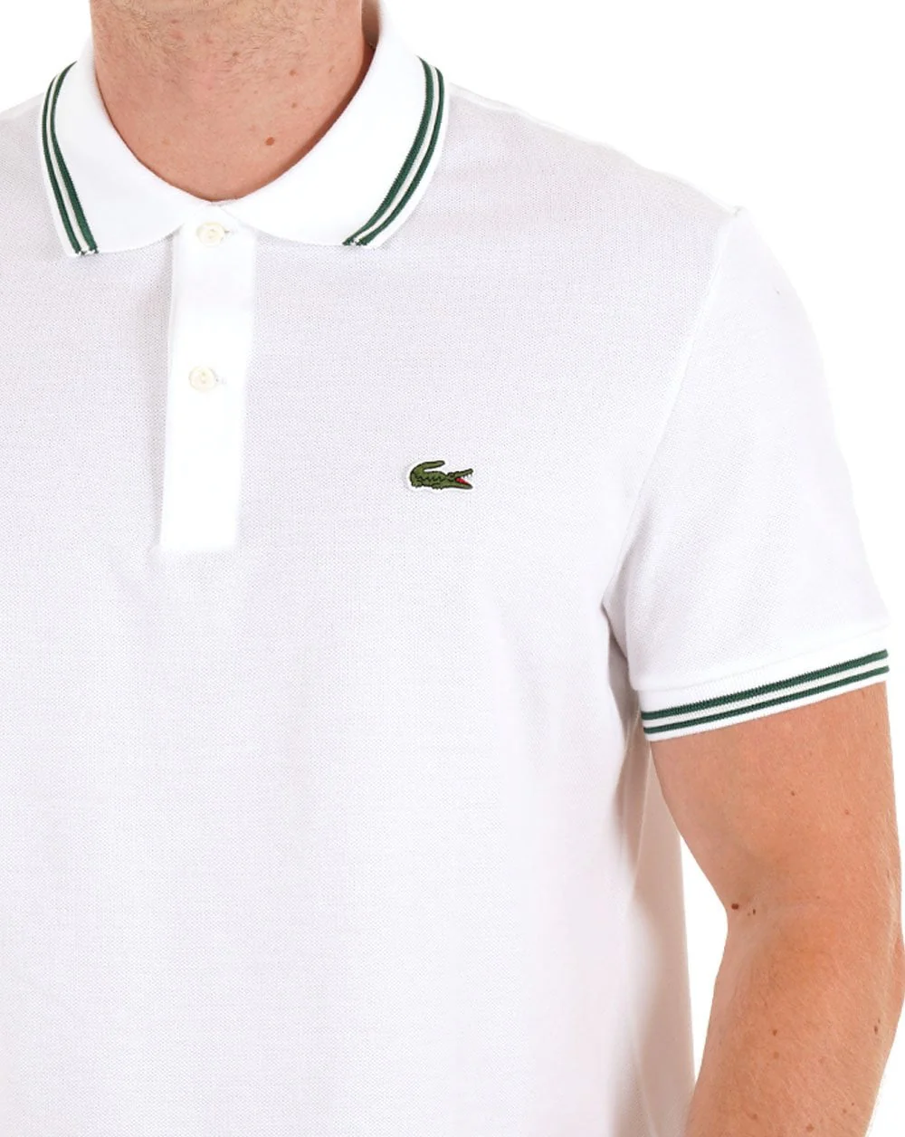 Lacoste Tipped Polo Shirt White