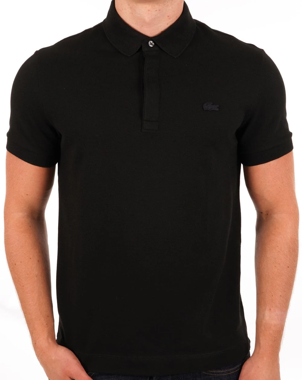 Lacoste Tonal Polo Shirt Black - Image 3