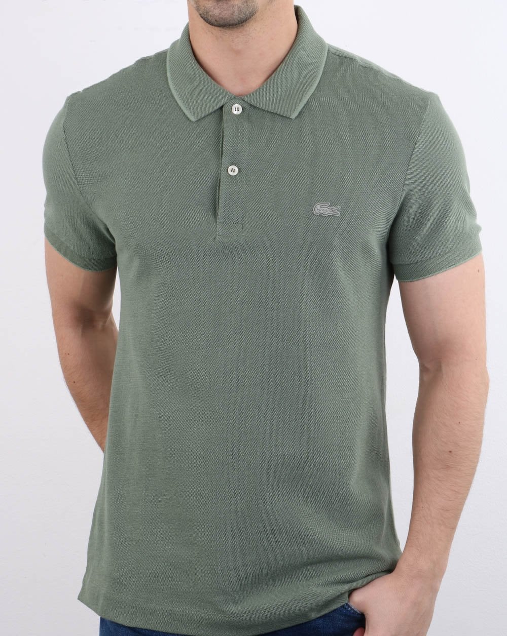 Lacoste Tonal Polo Shirt Thyme - Image 2