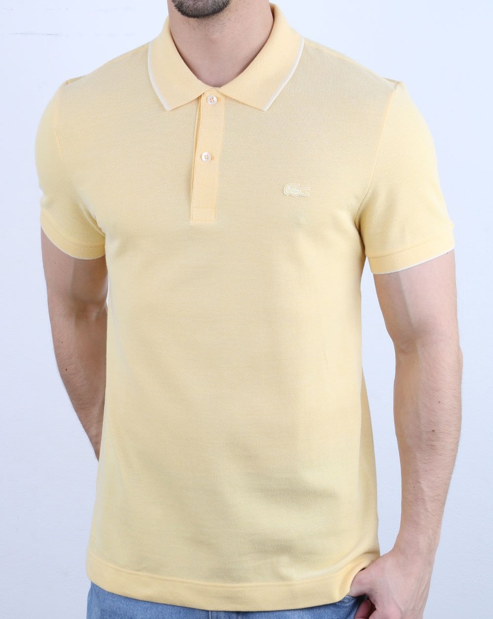 Lacoste Tonal Polo Shirt Yellow - Image 2