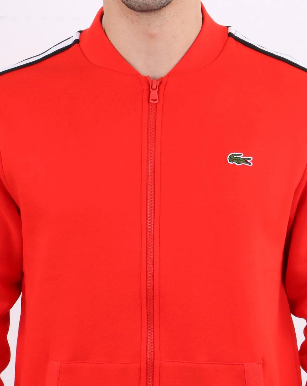 Lacoste Track Top Red/Black - Image 4