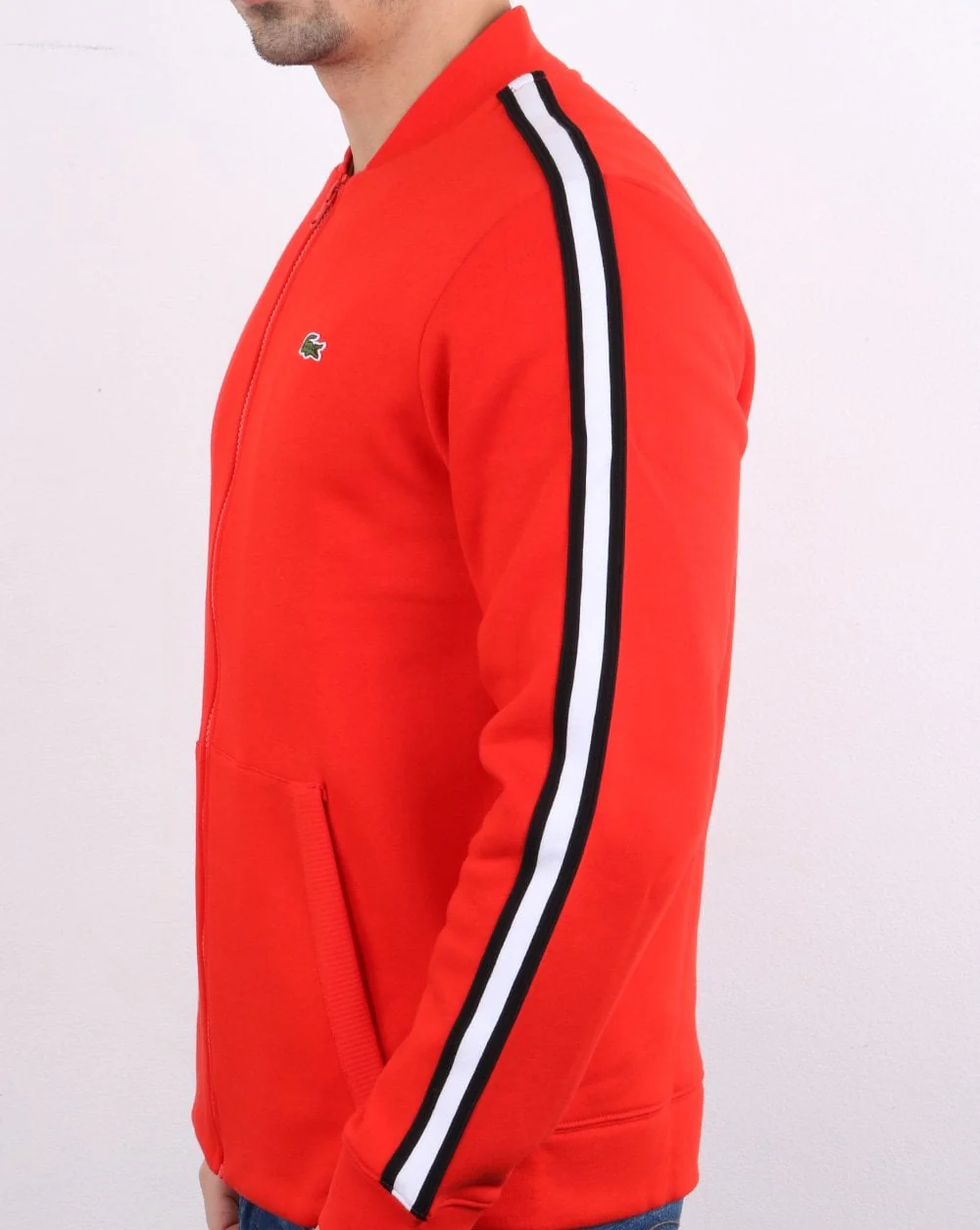 Lacoste Track Top Red/Black - Image 5