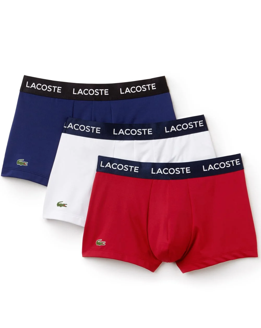 Lacoste Triple Pack Boxer Shorts White/Red/Blue - Image 3
