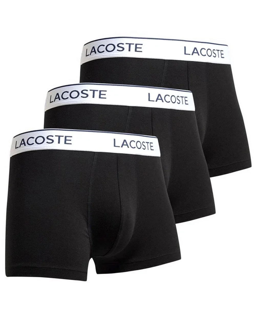 Lacoste Triple Pack Boxer Trunks Black