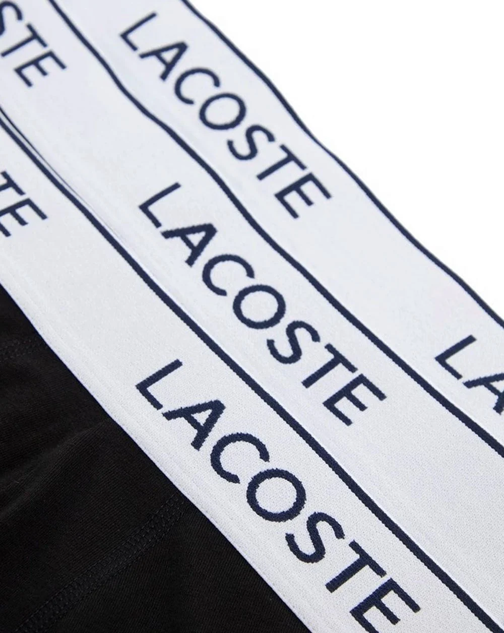 Lacoste Triple Pack Boxer Trunks Black - Image 2