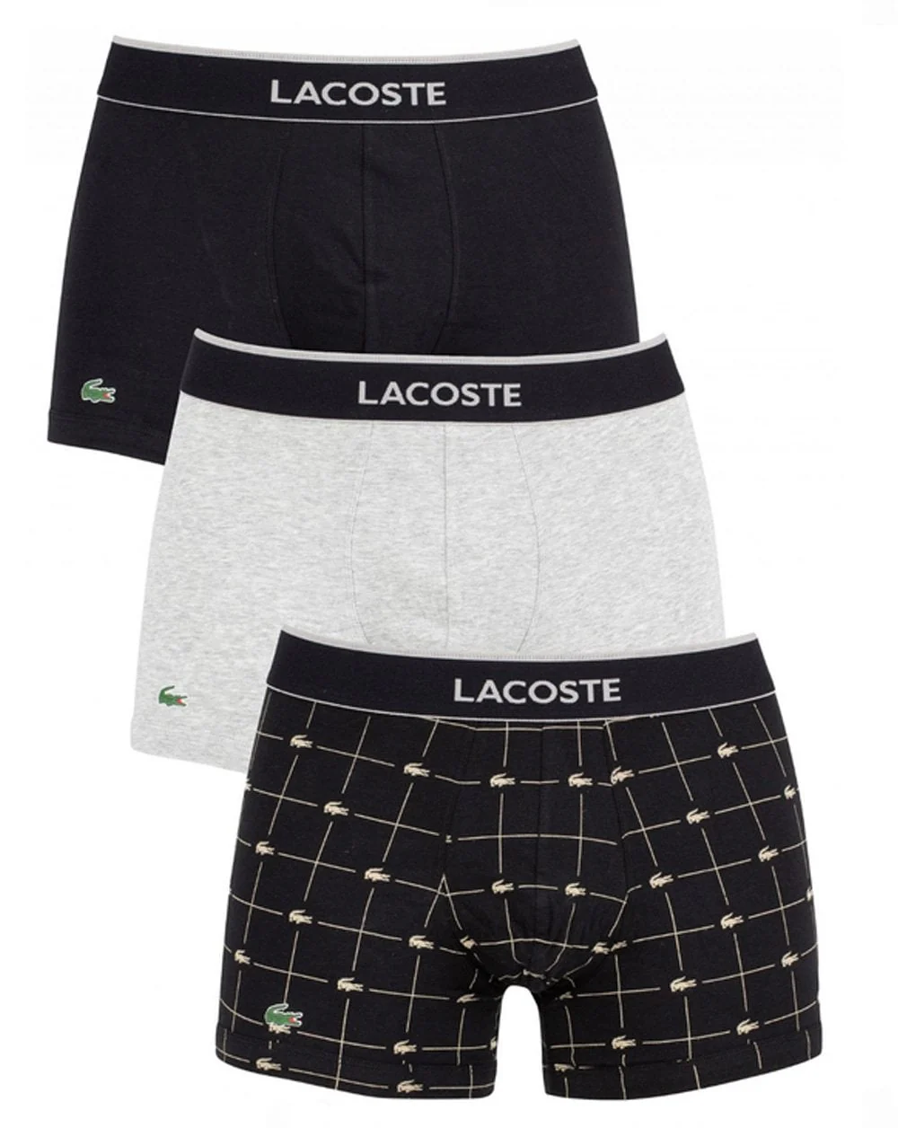 Lacoste Triple Pack Boxers Black/grey