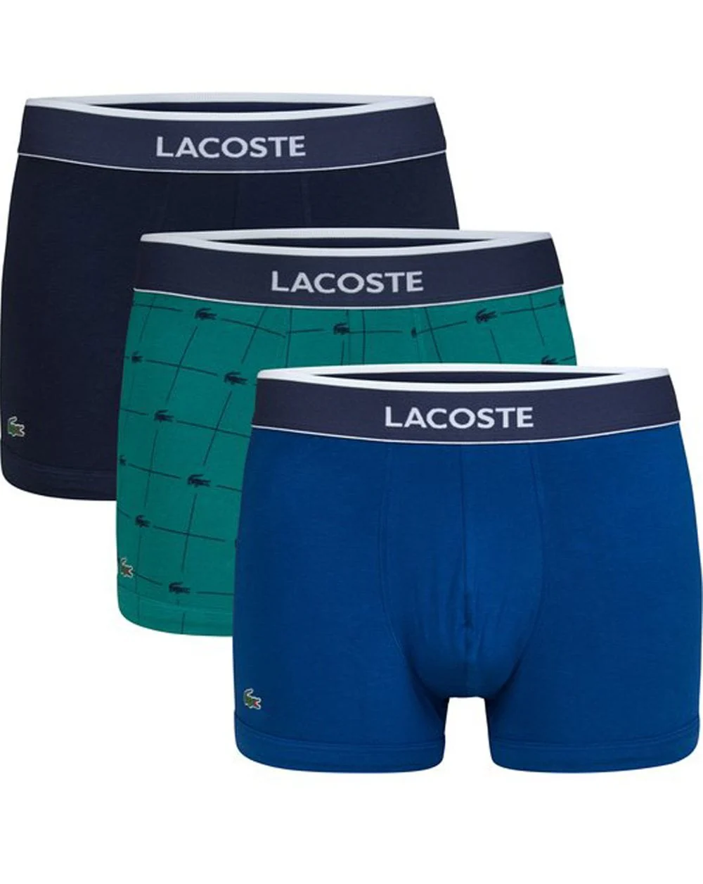 Lacoste Triple Pack Boxers Navy/green/blue