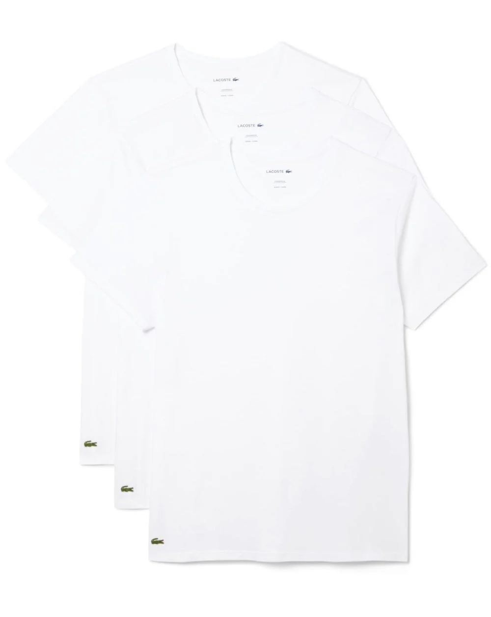 Lacoste Triple Pack Lounge Tees White