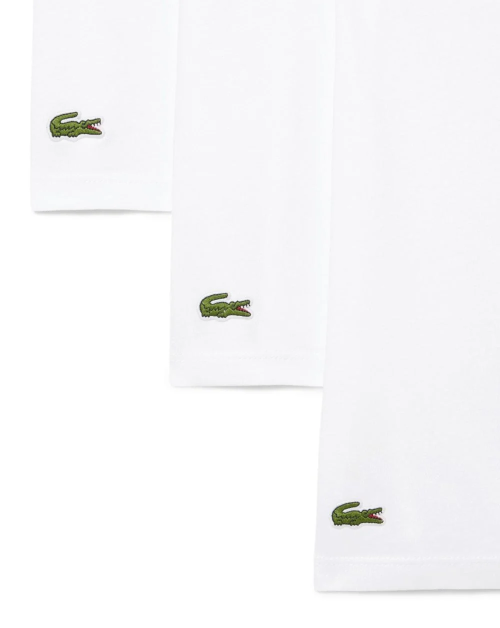 Lacoste Triple Pack Lounge Tees White - Image 2