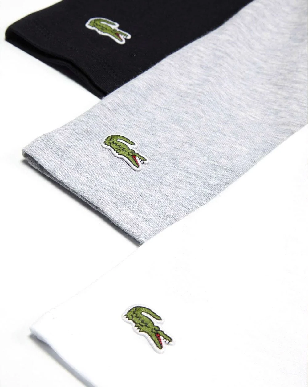 Lacoste Triple Pack Lounge Tees White/Grey/Black