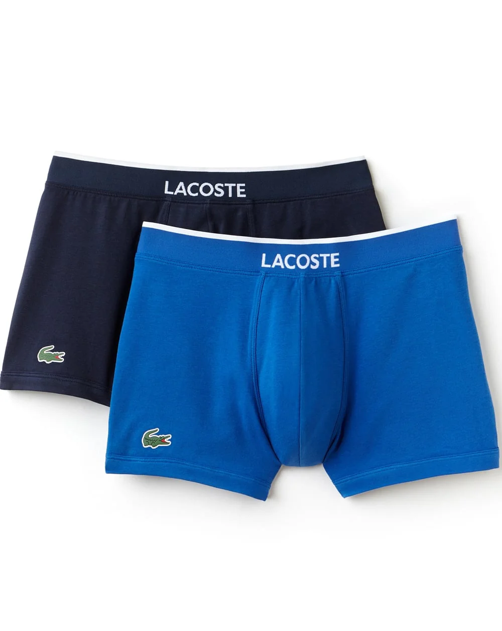 Lacoste Twin Pack Boxer Shorts Olympia Blue/Navy - Image 2