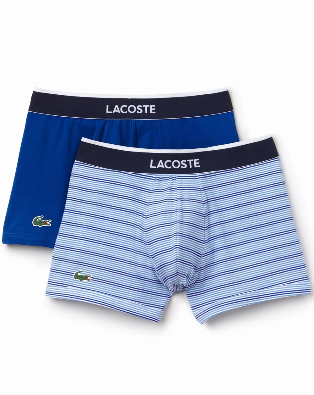Lacoste Twin Pack Boxer Shorts Stripe/Blue - Image 3