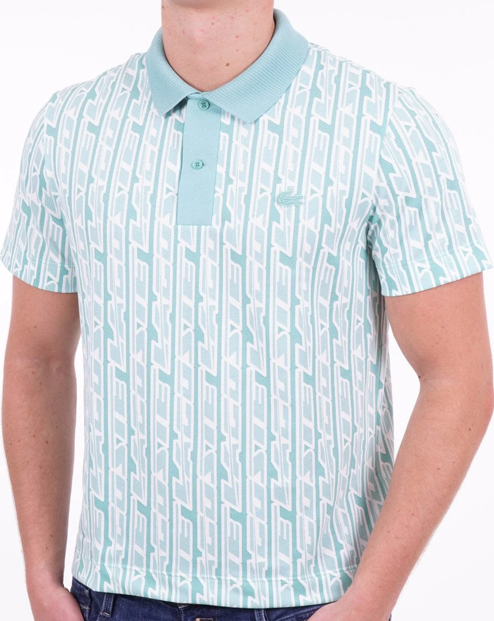 Lacoste Two Tone Logo Polo Shirt Green/Light Green