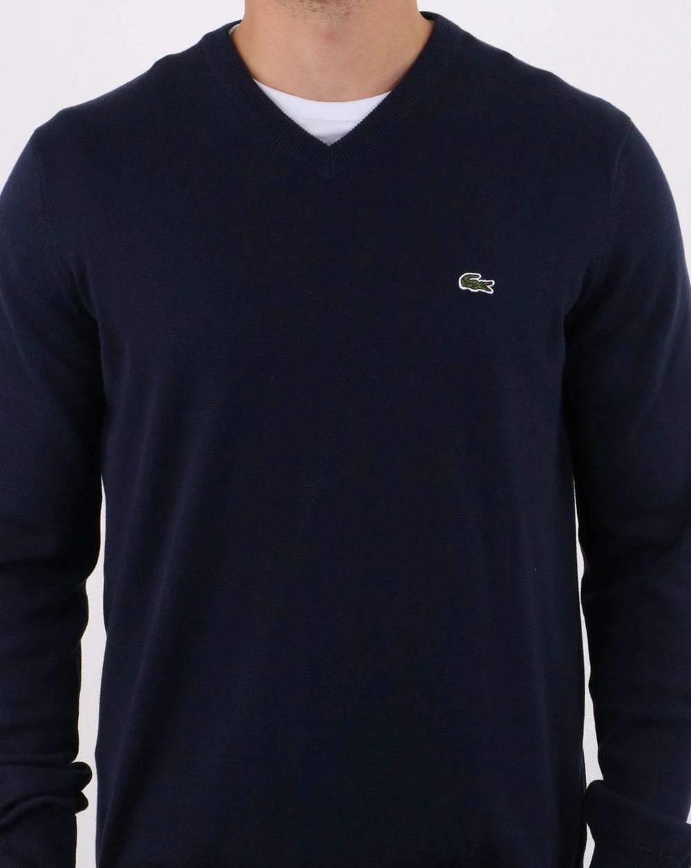 Lacoste V-neck Jumper Navy - Image 4