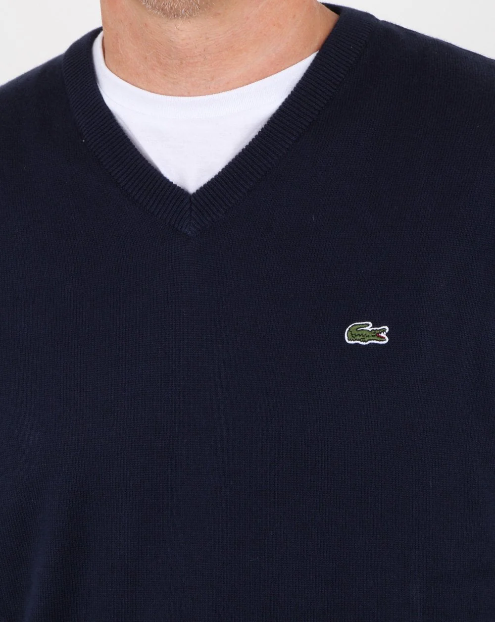 Lacoste V-neck Knit Navy - Image 2